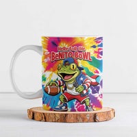 Funny Benito Coqui Frog Ceramic Mug Puerto Rican Coquí Football