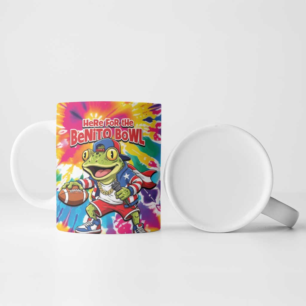 Funny Benito Coqui Frog Ceramic Mug Puerto Rican Coquí Football