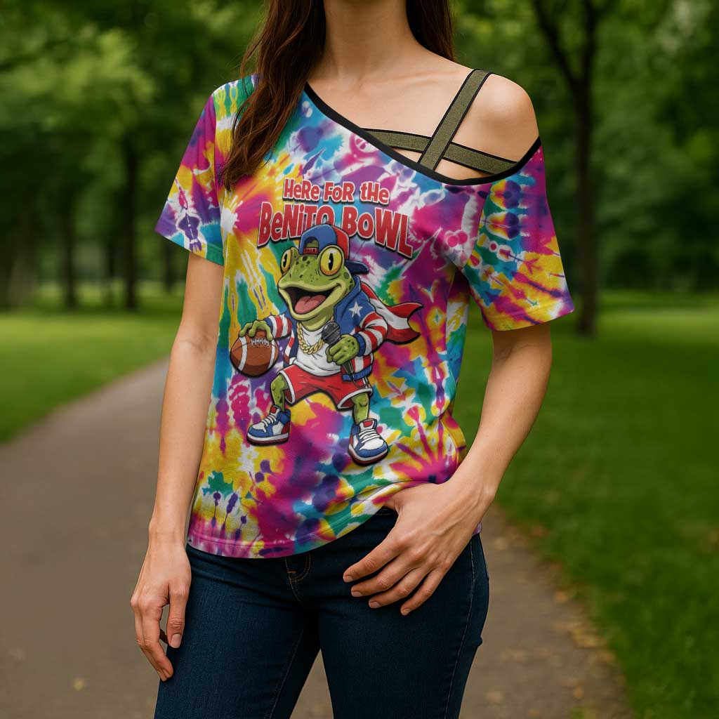 Funny Benito Coqui Frog Cross Shoulder Shirt Puerto Rican Coquí Football