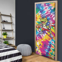 Funny Benito Coqui Frog Door Cover Puerto Rican Coquí Football