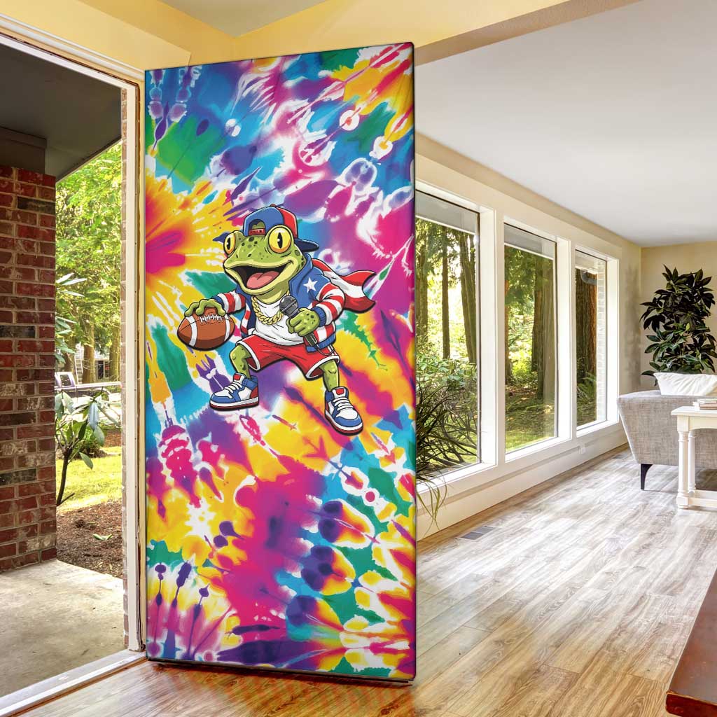 Funny Benito Coqui Frog Door Cover Puerto Rican Coquí Football