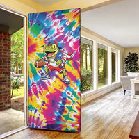 Funny Benito Coqui Frog Door Cover Puerto Rican Coquí Football