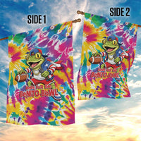 Funny Benito Coqui Frog Garden Flag Puerto Rican Coquí Football