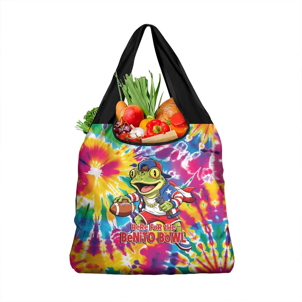 Funny Benito Coqui Frog Grocery Bag Puerto Rican Coquí Football
