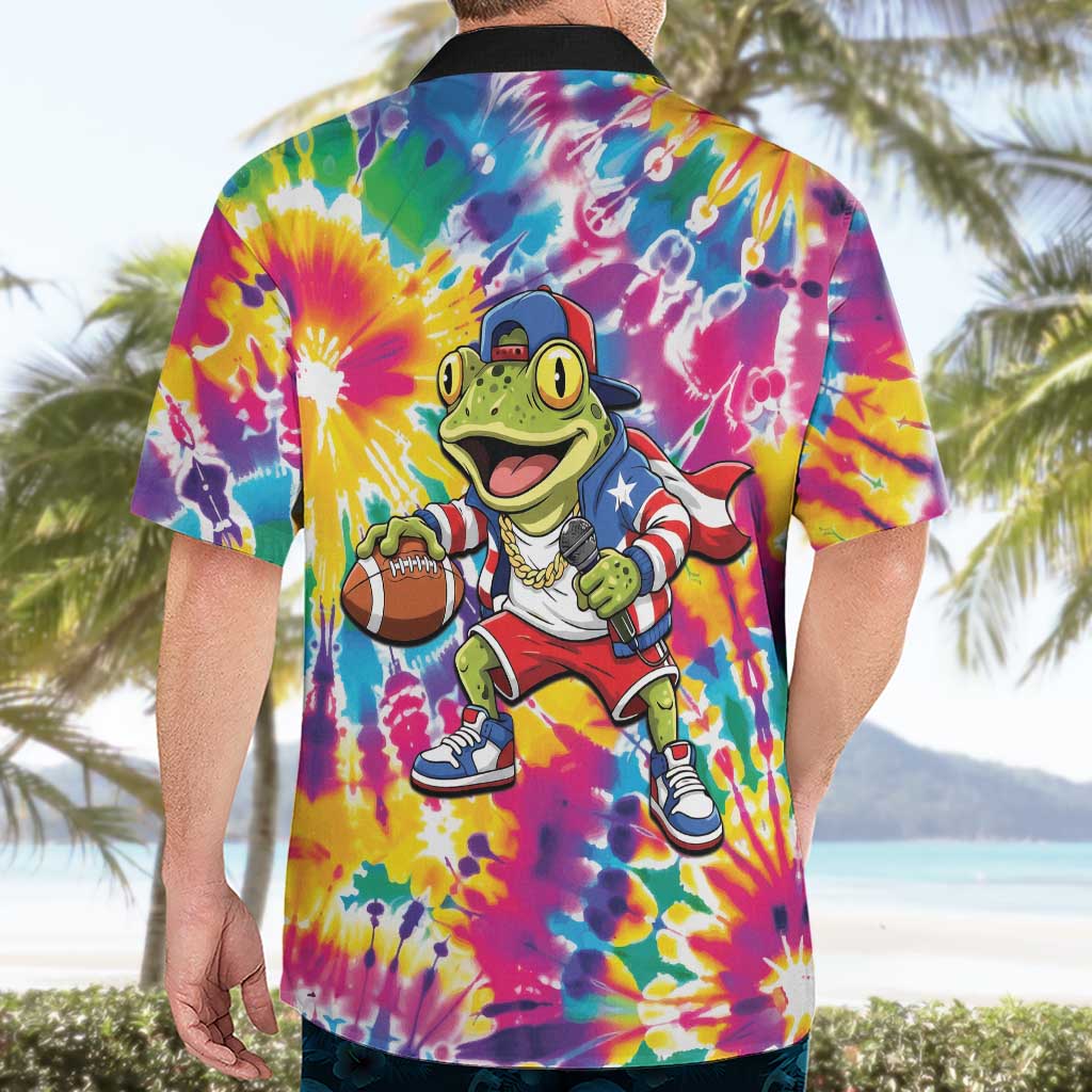 Funny Benito Coqui Frog Hawaiian Shirt Puerto Rican Coquí Football