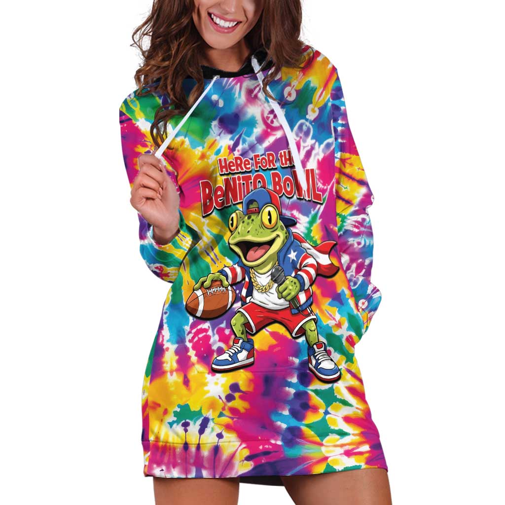 Funny Benito Coqui Frog Hoodie Dress Puerto Rican Coquí Football