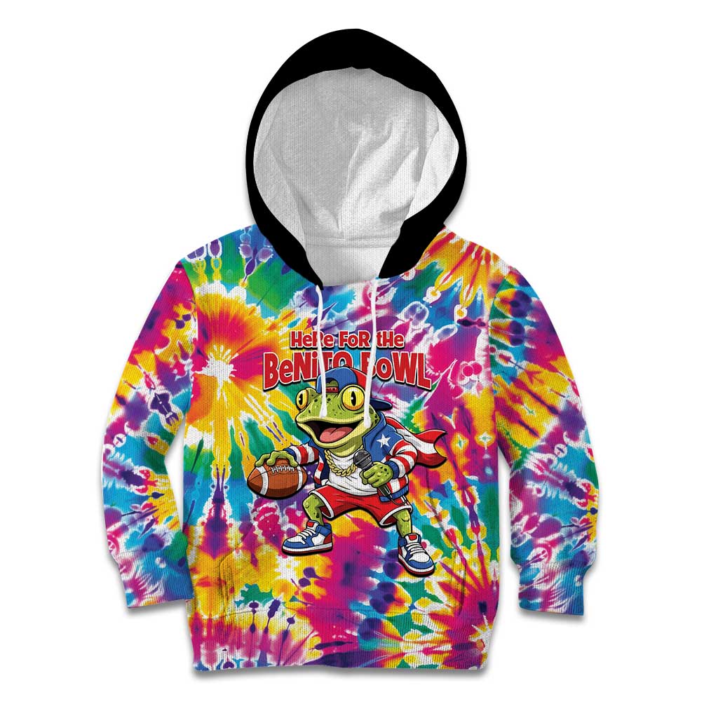 Funny Benito Coqui Frog Kid Hoodie Puerto Rican Coquí Football