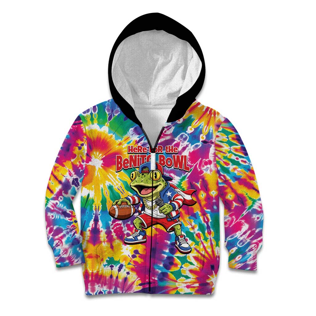 Funny Benito Coqui Frog Kid Hoodie Puerto Rican Coquí Football