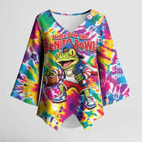 Funny Benito Coqui Frog Kimono Sleeve Blouse Puerto Rican Coquí Football