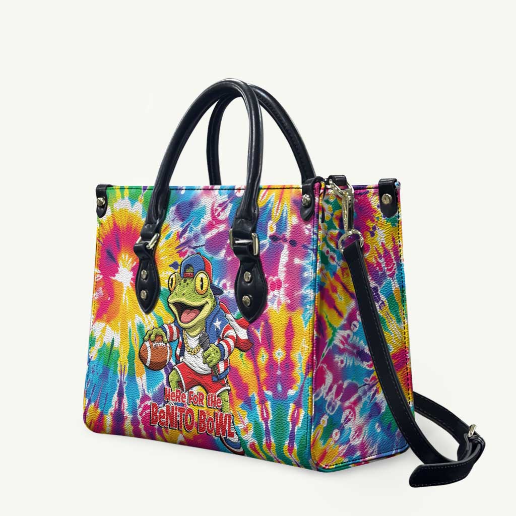Funny Benito Coqui Frog Leather Bag Puerto Rican Coquí Football