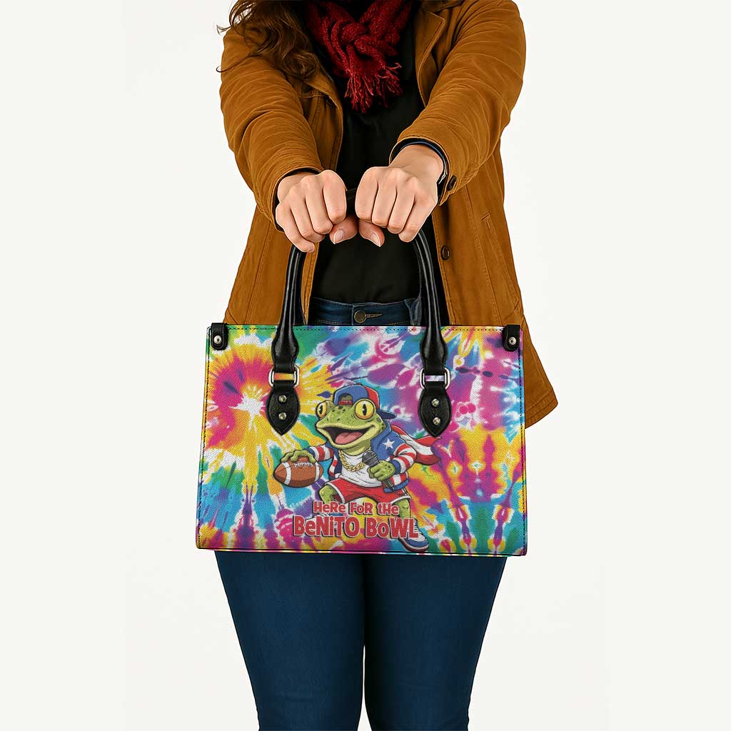 Funny Benito Coqui Frog Leather Bag Puerto Rican Coquí Football