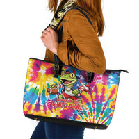 Funny Benito Coqui Frog Leather Tote Bag Puerto Rican Coquí Football