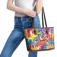 Funny Benito Coqui Frog Leather Tote Bag Puerto Rican Coquí Football