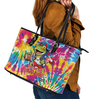Funny Benito Coqui Frog Leather Tote Bag Puerto Rican Coquí Football