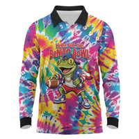 Funny Benito Coqui Frog Long Sleeve Polo Shirt Puerto Rican Coquí Football