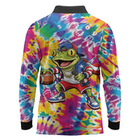 Funny Benito Coqui Frog Long Sleeve Polo Shirt Puerto Rican Coquí Football