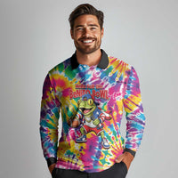 Funny Benito Coqui Frog Long Sleeve Polo Shirt Puerto Rican Coquí Football