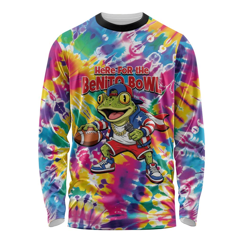 Funny Benito Coqui Frog Long Sleeve Shirt Puerto Rican Coquí Football