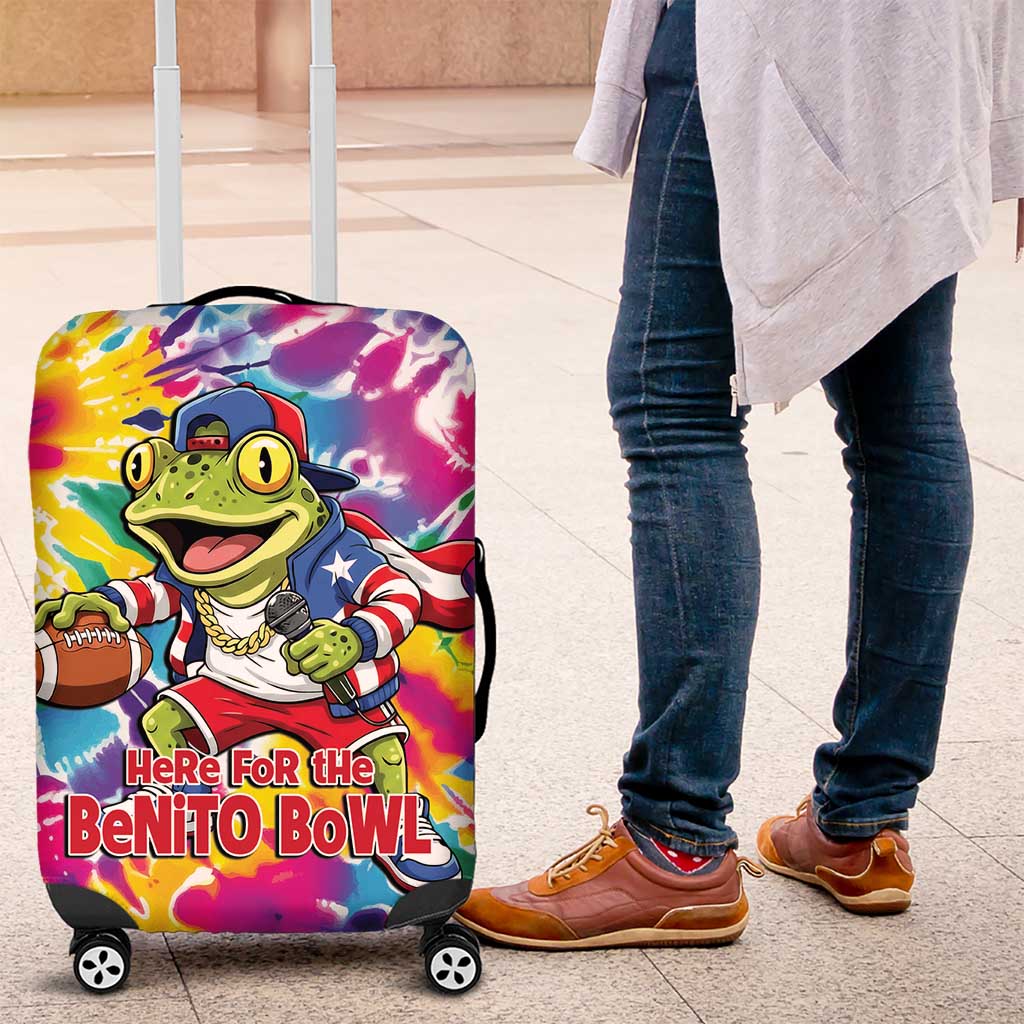 Funny Benito Coqui Frog Luggage Cover Puerto Rican Coquí Football