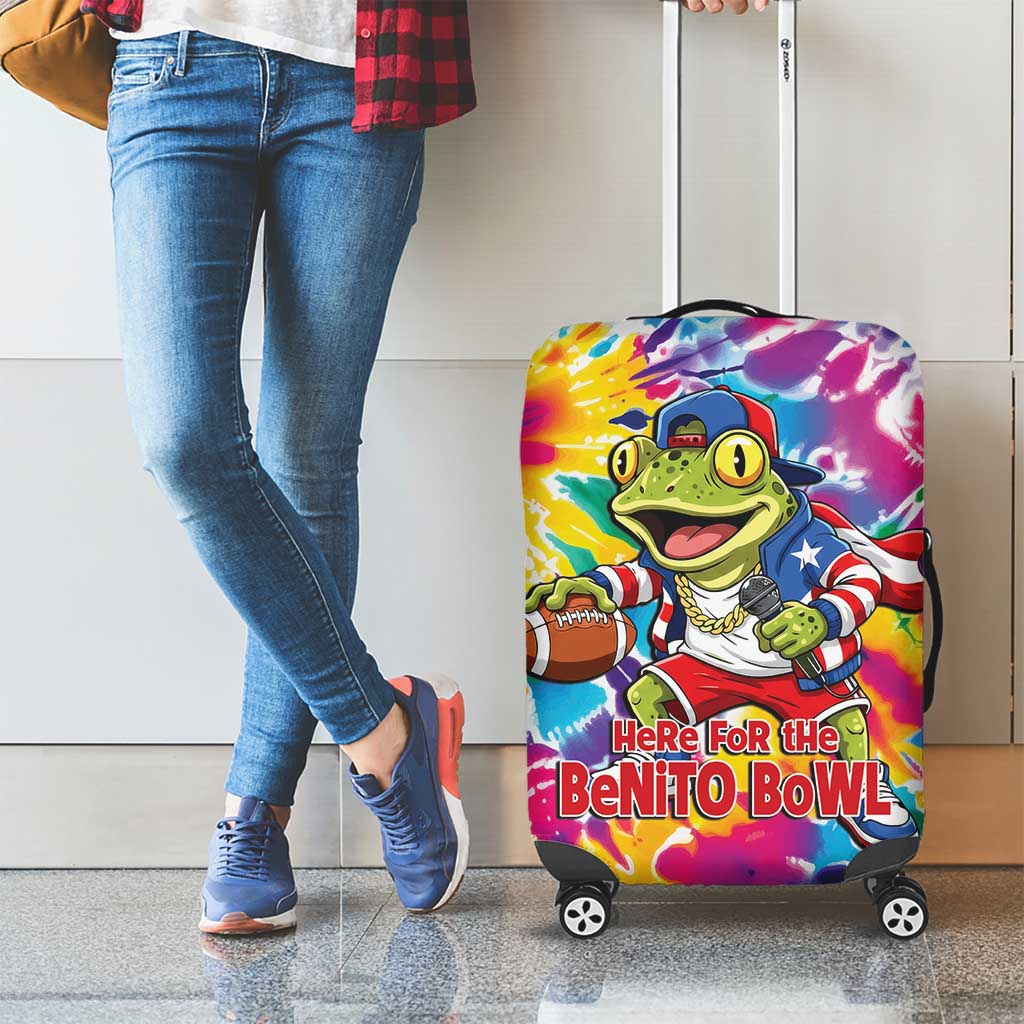 Funny Benito Coqui Frog Luggage Cover Puerto Rican Coquí Football