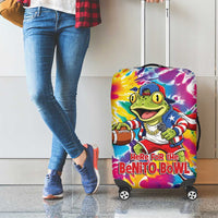 Funny Benito Coqui Frog Luggage Cover Puerto Rican Coquí Football