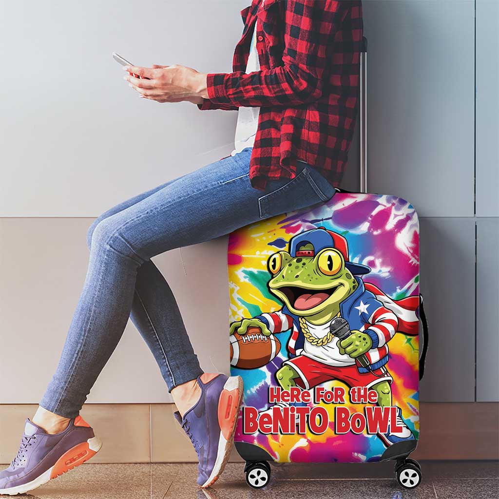 Funny Benito Coqui Frog Luggage Cover Puerto Rican Coquí Football