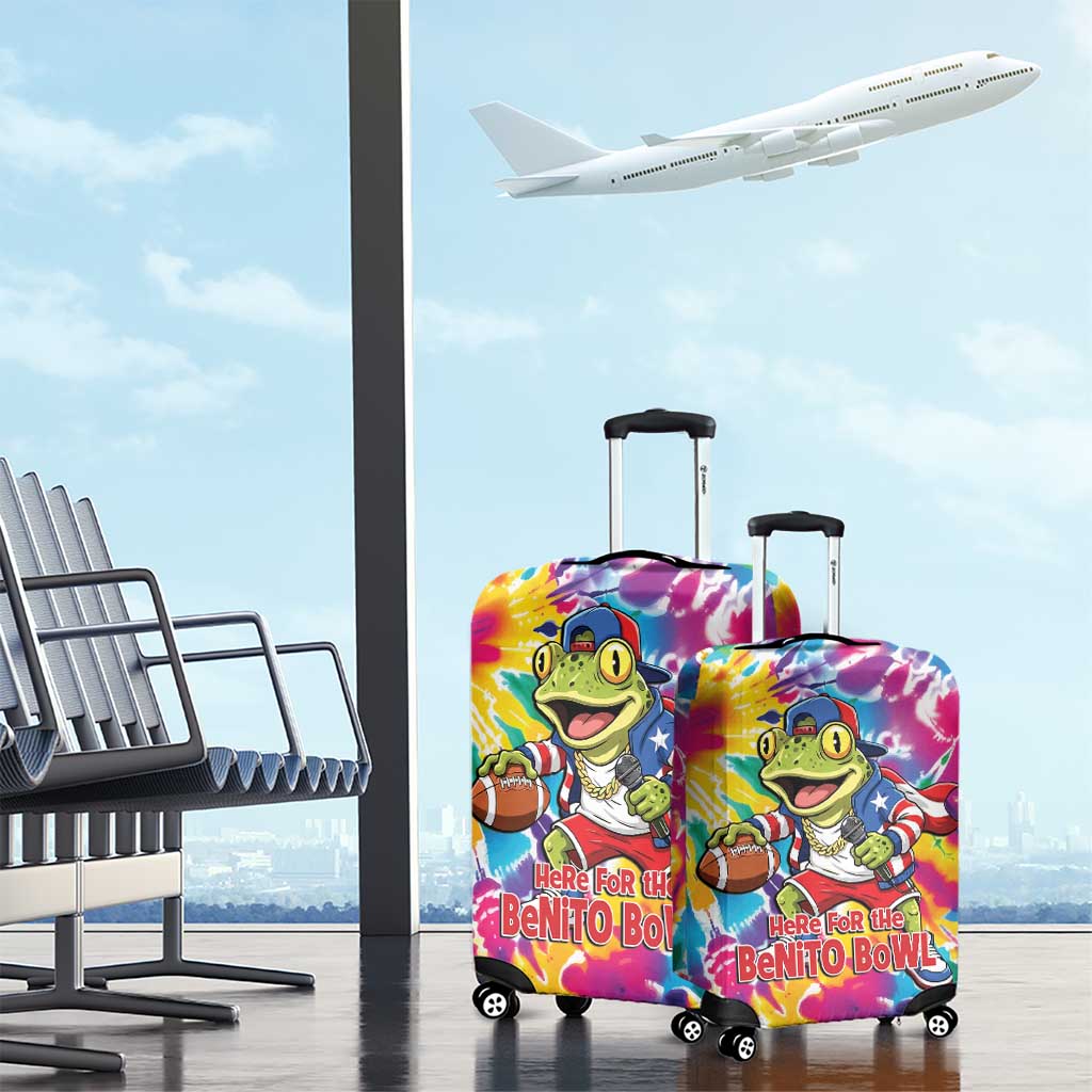Funny Benito Coqui Frog Luggage Cover Puerto Rican Coquí Football