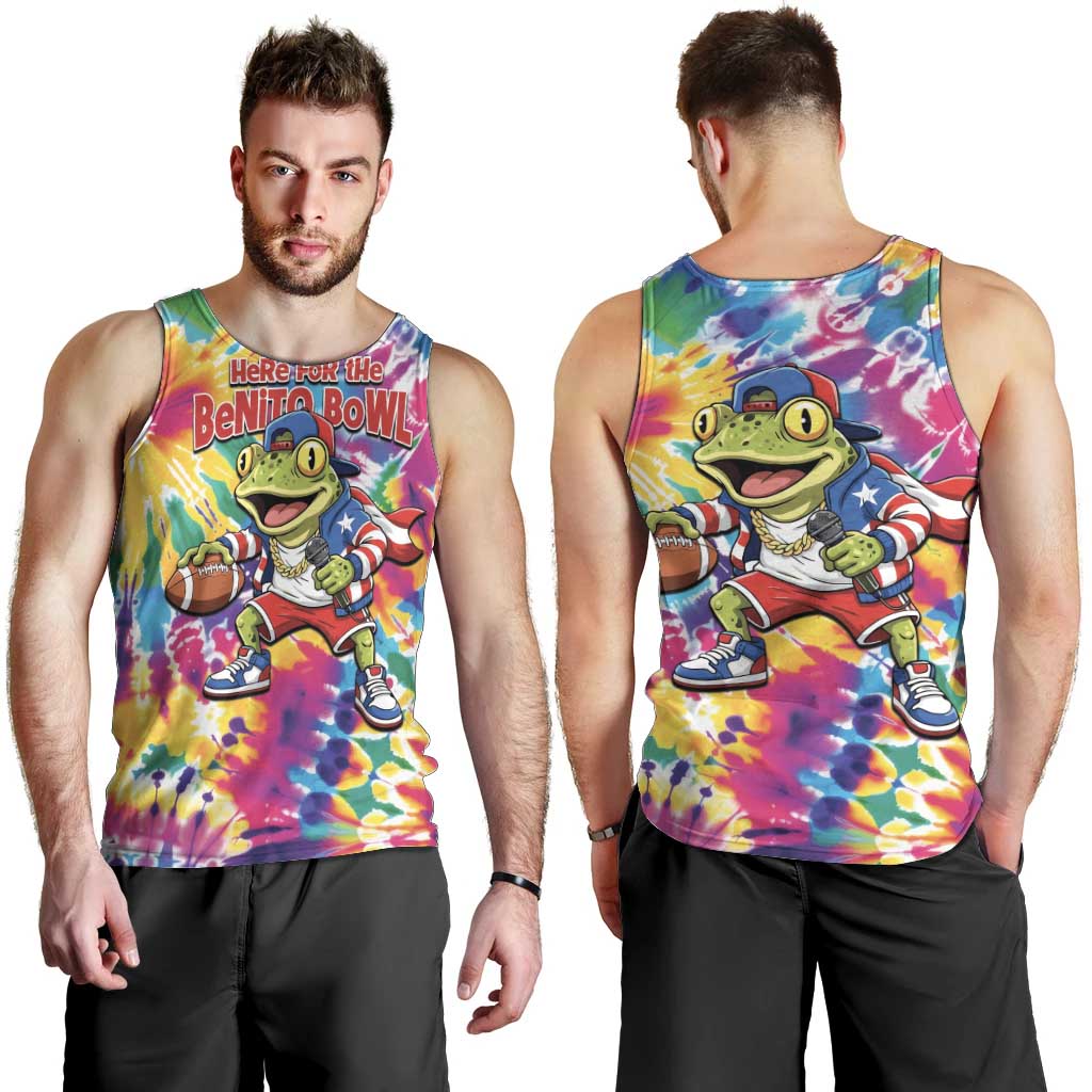 Funny Benito Coqui Frog Men Tank Top Puerto Rican Coquí Football