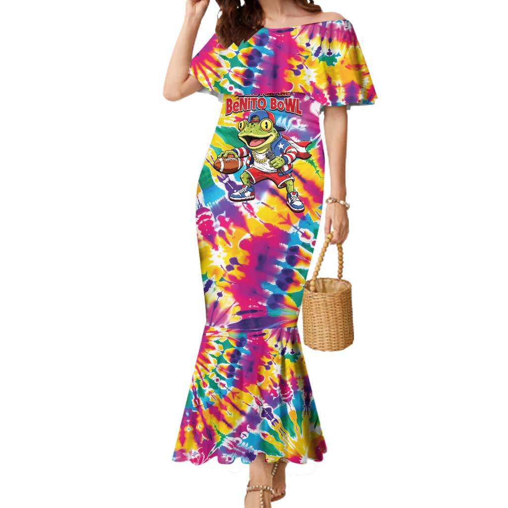 Funny Benito Coqui Frog Mermaid Dress Puerto Rican Coquí Football