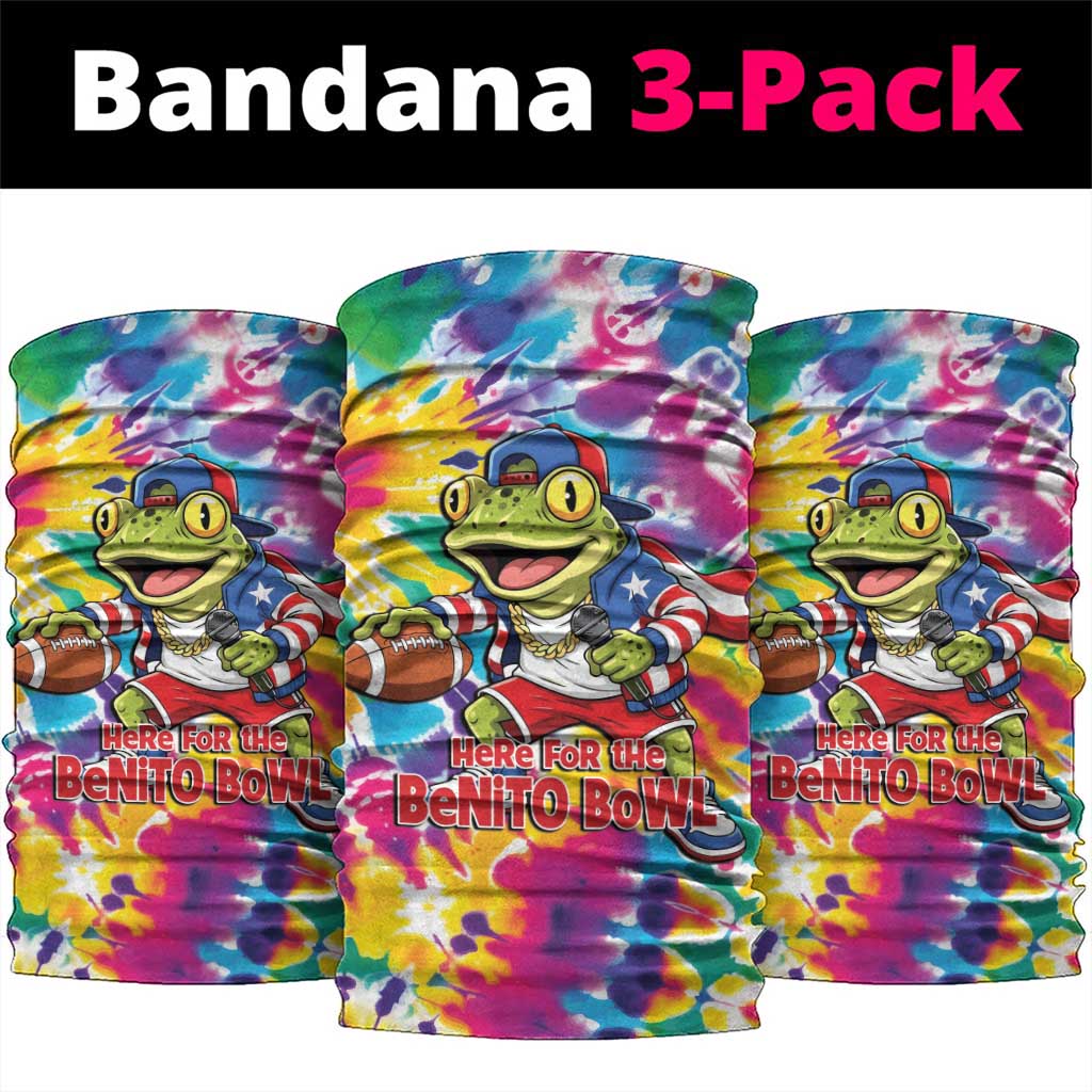 Funny Benito Coqui Frog Neck Gaiter Puerto Rican Coquí Football