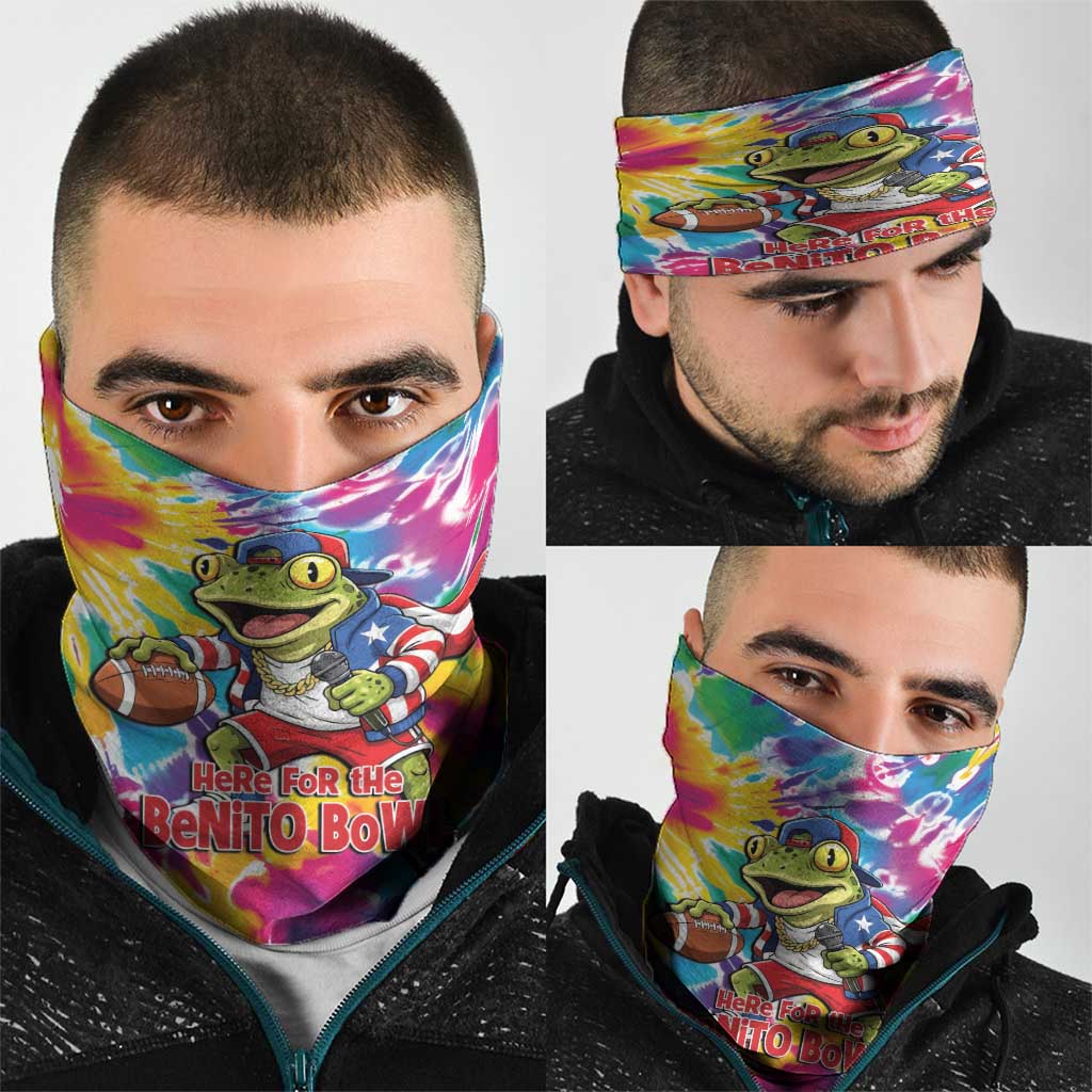 Funny Benito Coqui Frog Neck Gaiter Puerto Rican Coquí Football