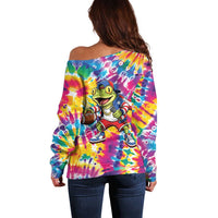 Funny Benito Coqui Frog Off Shoulder Sweater Puerto Rican Coquí Football