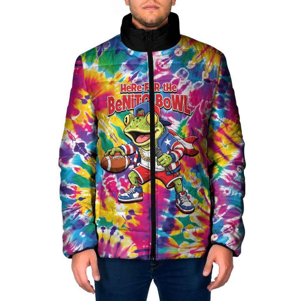 Funny Benito Coqui Frog Padded Jacket Puerto Rican Coquí Football