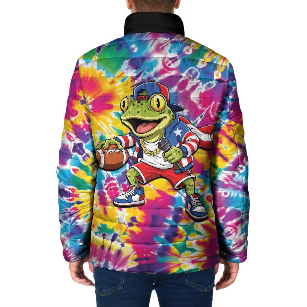 Funny Benito Coqui Frog Padded Jacket Puerto Rican Coquí Football