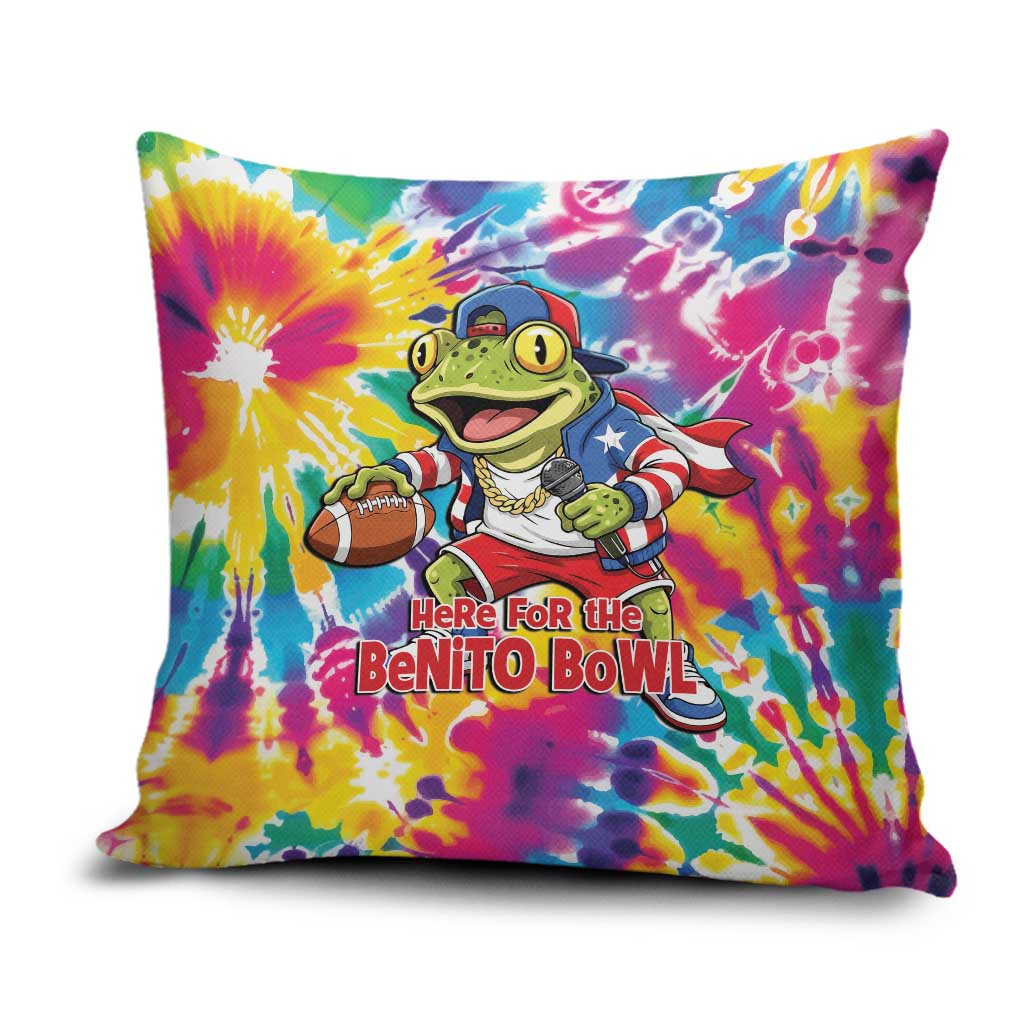 Funny Benito Coqui Frog Pillow Cover Puerto Rican Coquí Football