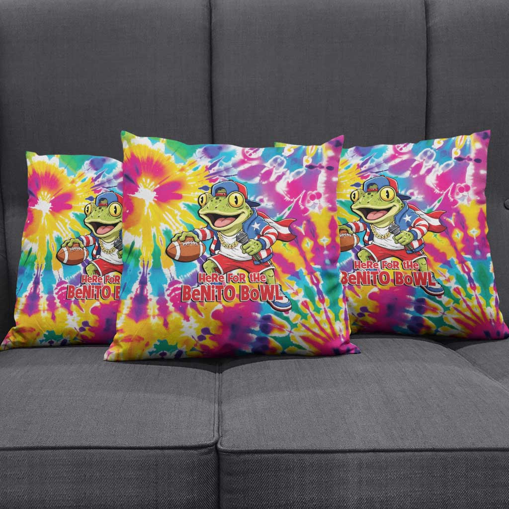 Funny Benito Coqui Frog Pillow Cover Puerto Rican Coquí Football