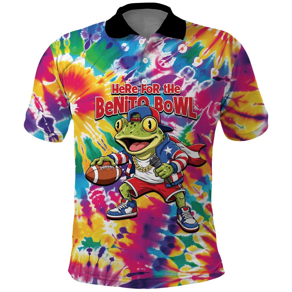 Funny Benito Coqui Frog Polo Shirt Puerto Rican Coquí Football