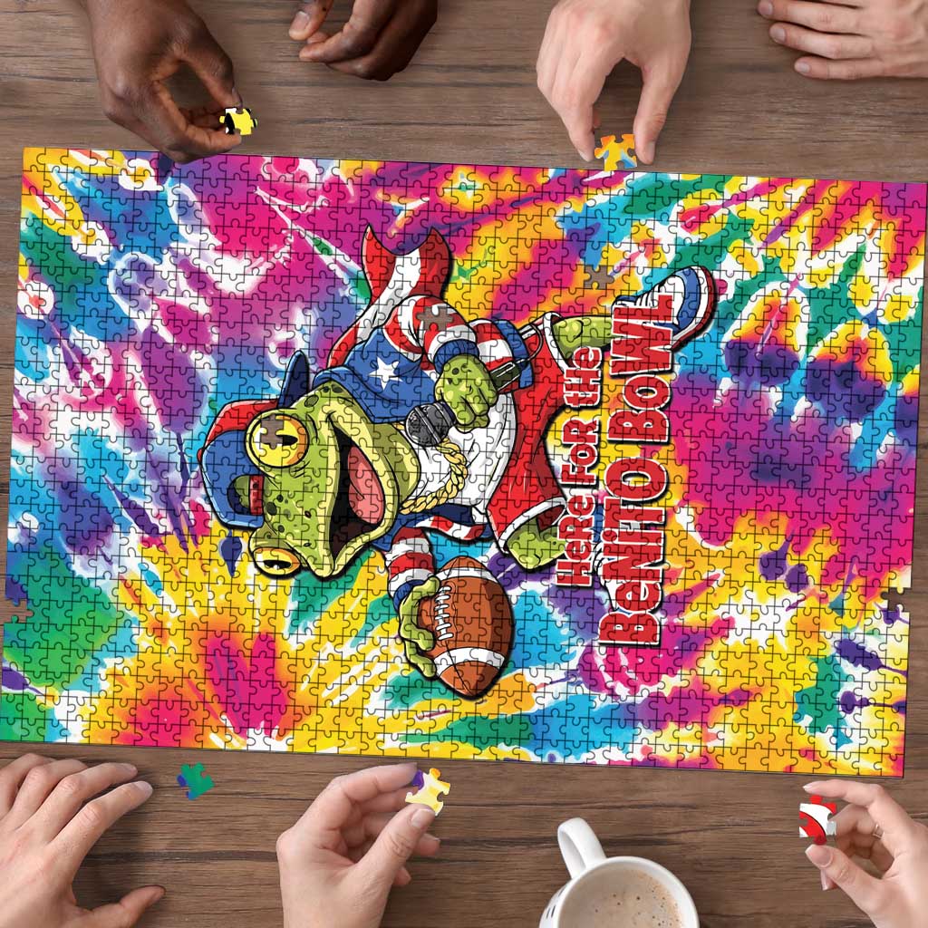 Funny Benito Coqui Frog Puzzle Puerto Rican Coquí Football