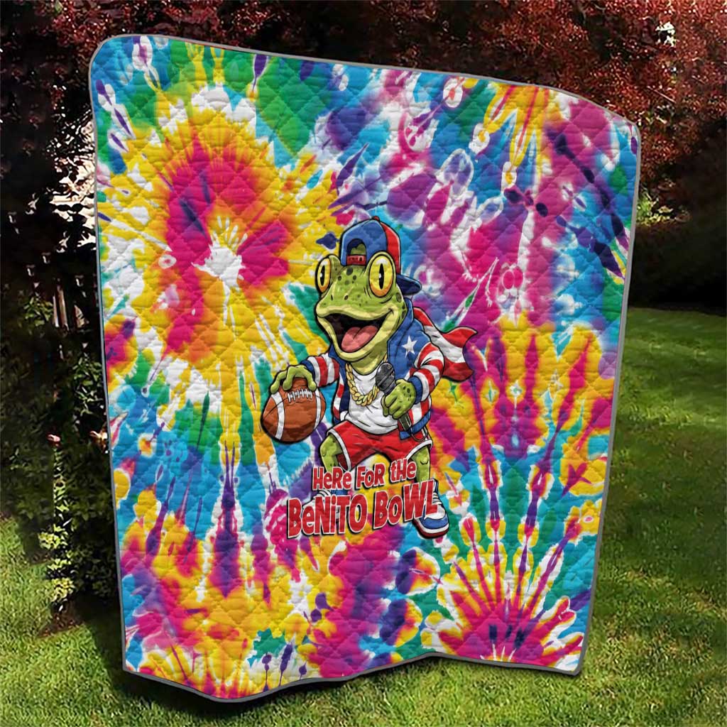 Funny Benito Coqui Frog Quilt Puerto Rican Coquí Football