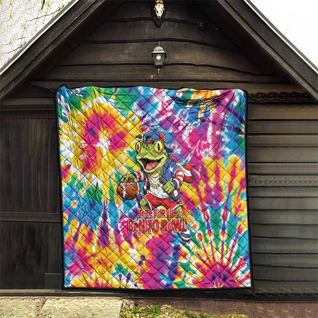 Funny Benito Coqui Frog Quilt Puerto Rican Coquí Football