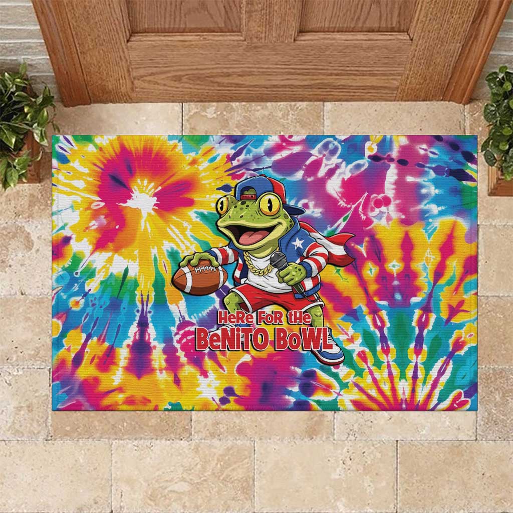 Funny Benito Coqui Frog Rubber Doormat Puerto Rican Coquí Football