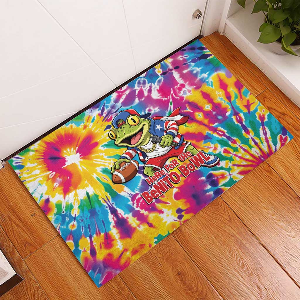 Funny Benito Coqui Frog Rubber Doormat Puerto Rican Coquí Football