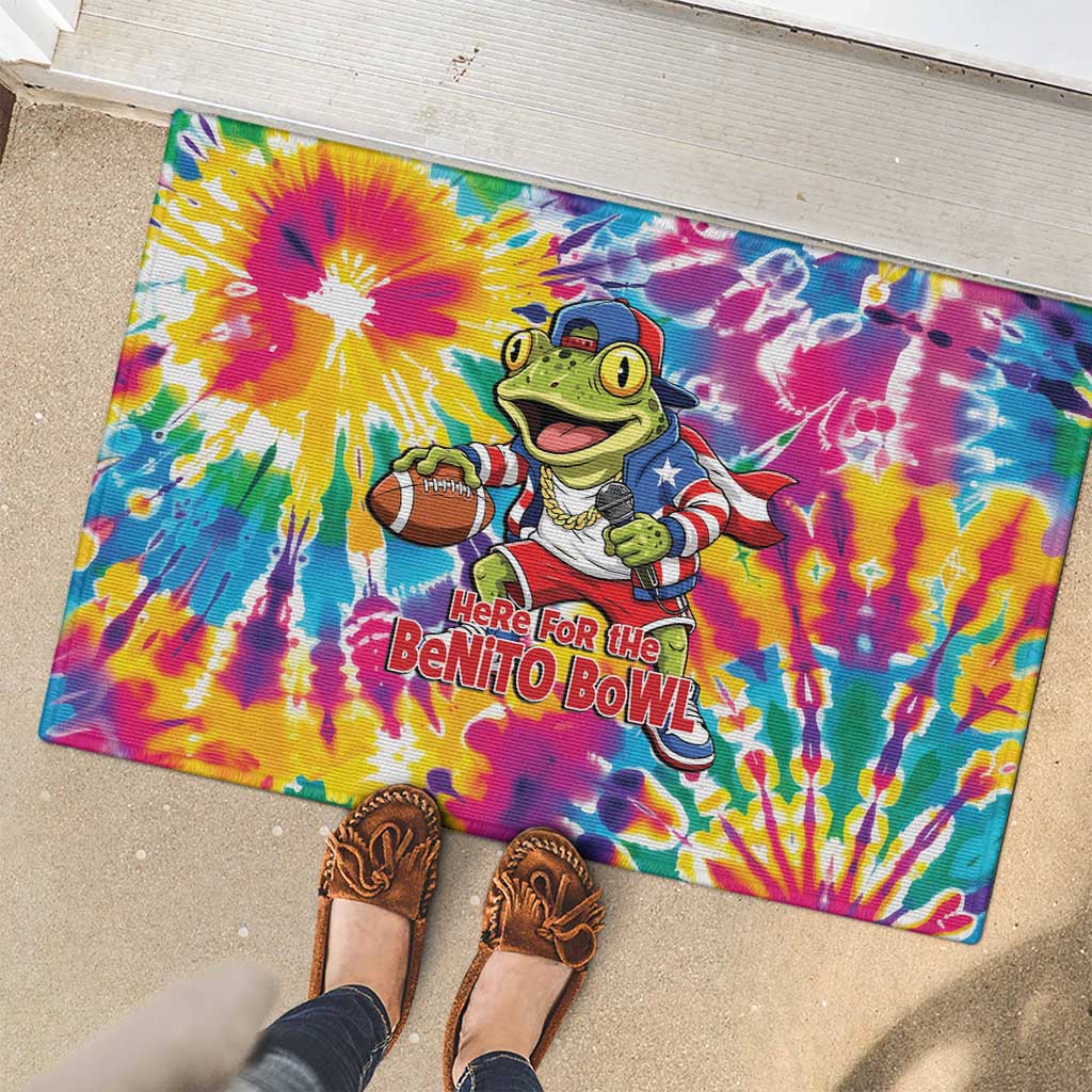 Funny Benito Coqui Frog Rubber Doormat Puerto Rican Coquí Football