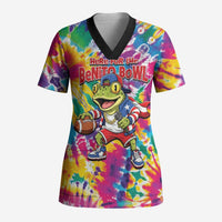 Funny Benito Coqui Frog Scrub Top Puerto Rican Coquí Football