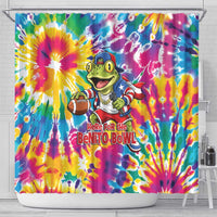 Funny Benito Coqui Frog Shower Curtain Puerto Rican Coquí Football