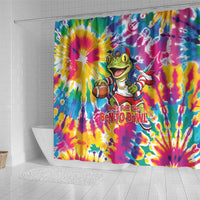 Funny Benito Coqui Frog Shower Curtain Puerto Rican Coquí Football