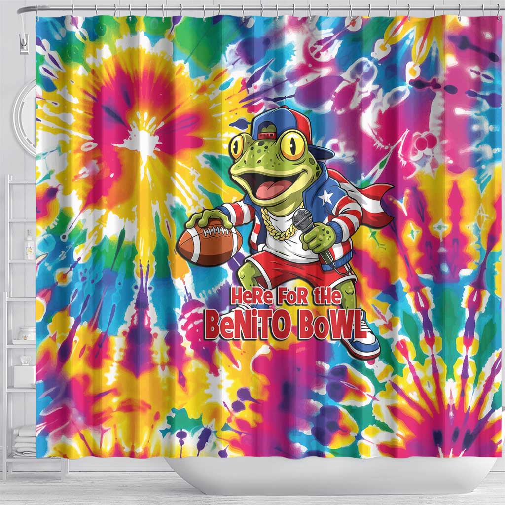 Funny Benito Coqui Frog Shower Curtain Puerto Rican Coquí Football