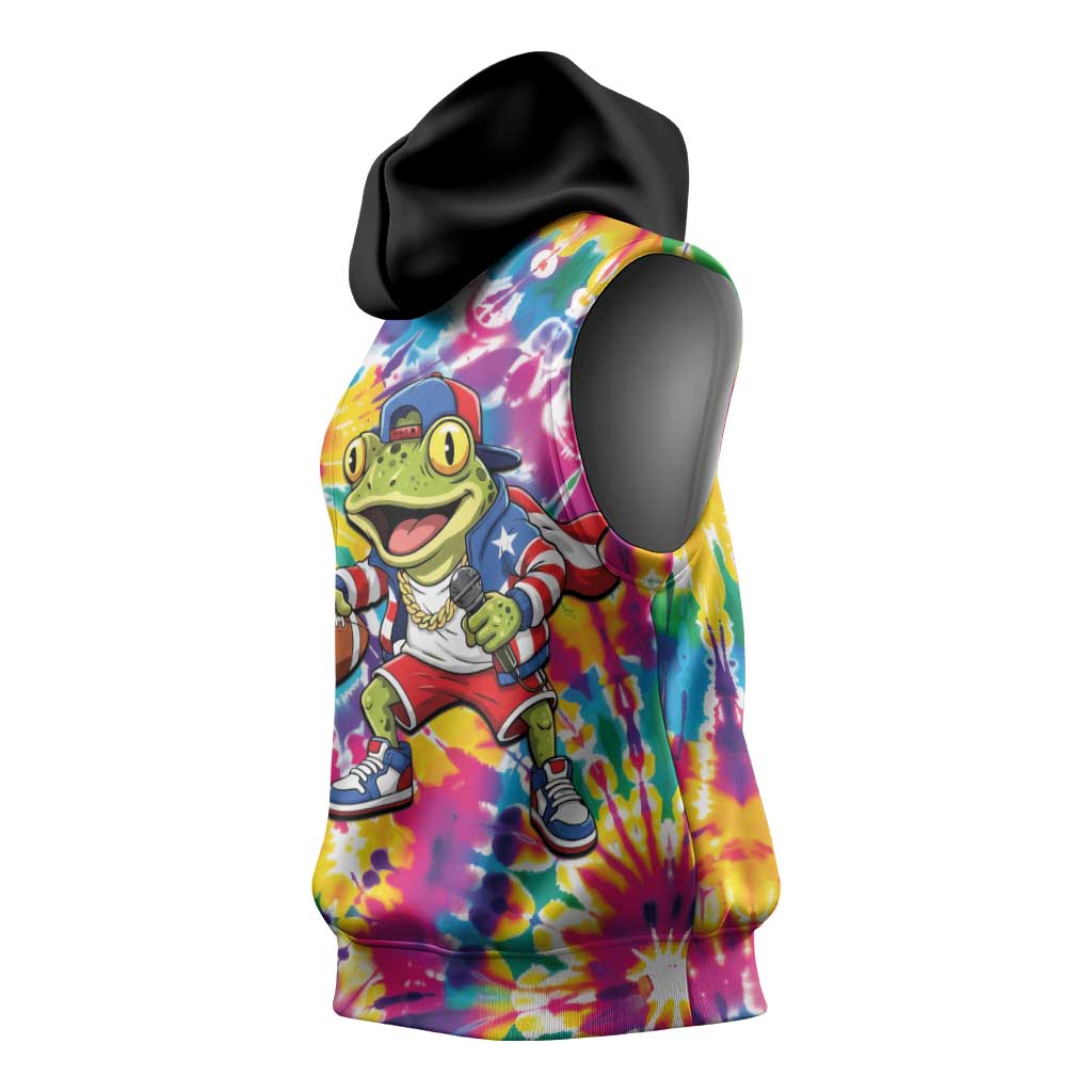 Funny Benito Coqui Frog Sleeveless Hoodie Puerto Rican Coquí Football