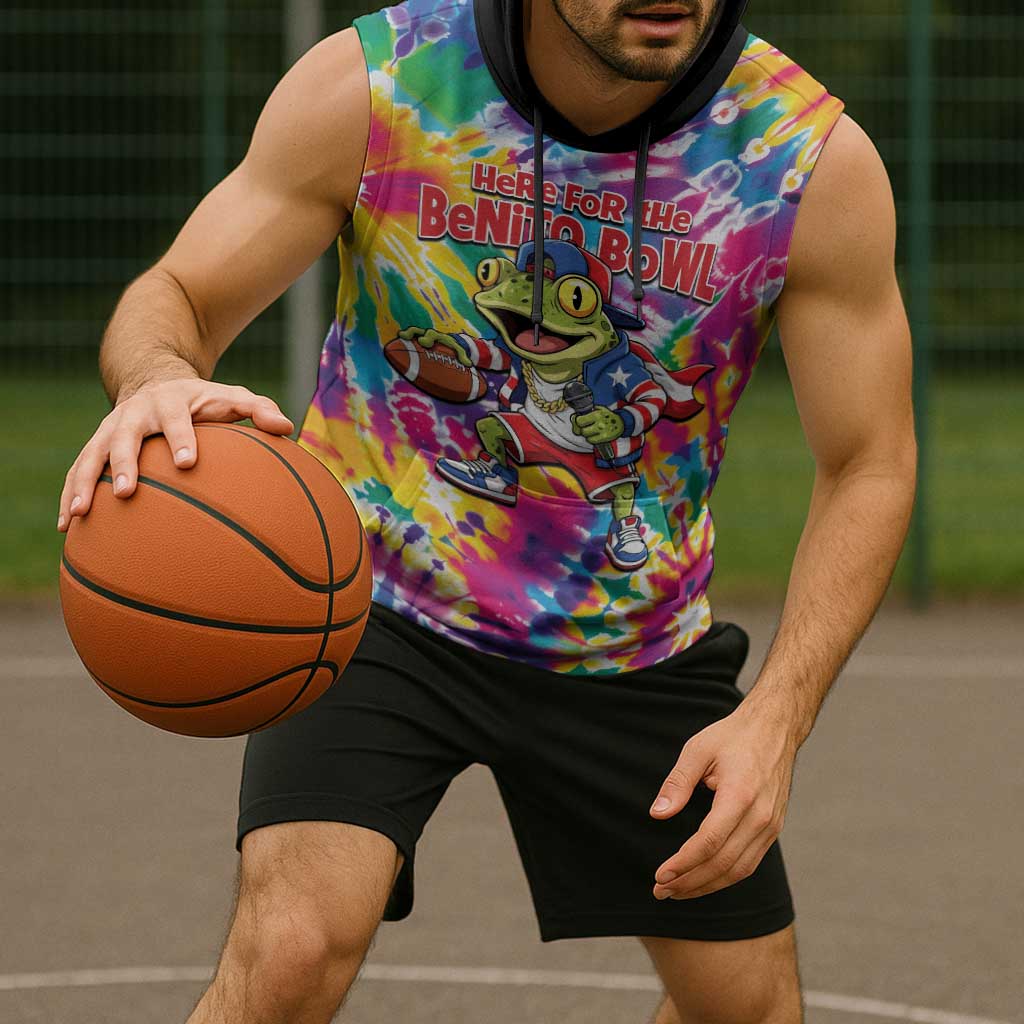 Funny Benito Coqui Frog Sleeveless Hoodie Puerto Rican Coquí Football