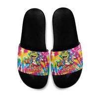 Funny Benito Coqui Frog Slide Sandals Puerto Rican Coquí Football